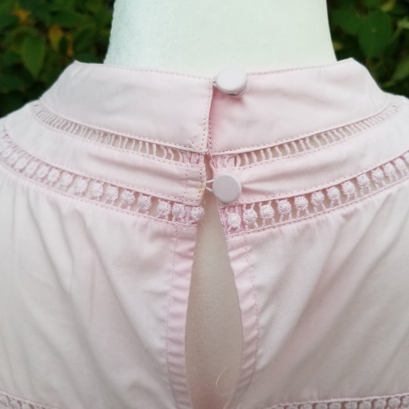 🆕️ J Crew Crocheted Lace Ruffle Top pink - Picture 4 of 7